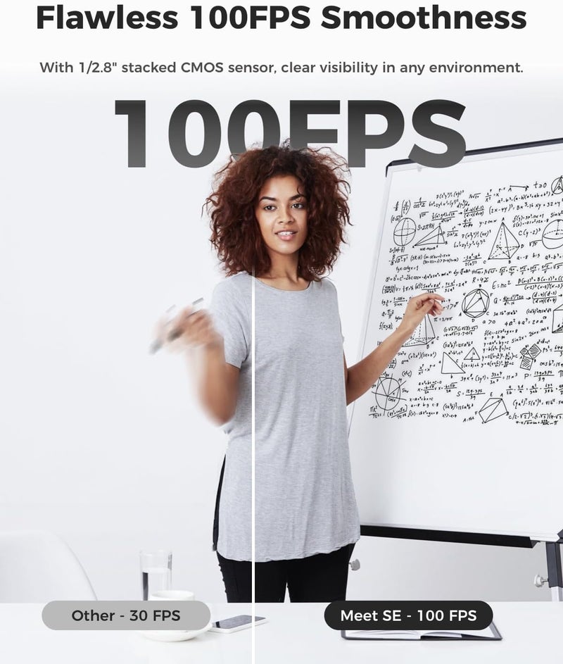 OBSBOT كاميرا ويب Meet SE 1080P 100FPS لجهاز الكمبيوتر، كاميرا بث بتقنية الذكاء الاصطناعي مع مستشعر 1/2.8"، وضع الجمال، التحكم بالإيماءات، HDR متدرج، كاميرا ويب لجهاز الكمبيوتر المكتبي، اللابتوب، الاجتماعات. (أخضر أوريورا) - Image 3